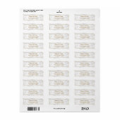Wit Marmeren en Gouden Retouradreslabel Etiket (Full Sheet)