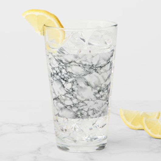 Wit marmeren glas (Voorkant ijs)