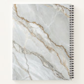 Wit marmeren gouden Notitieboek (Achterkant)