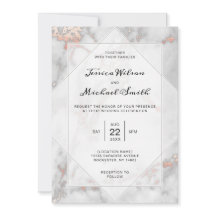 Wit Marmeren Koraal Roze Elegant Roos Gouden bruil