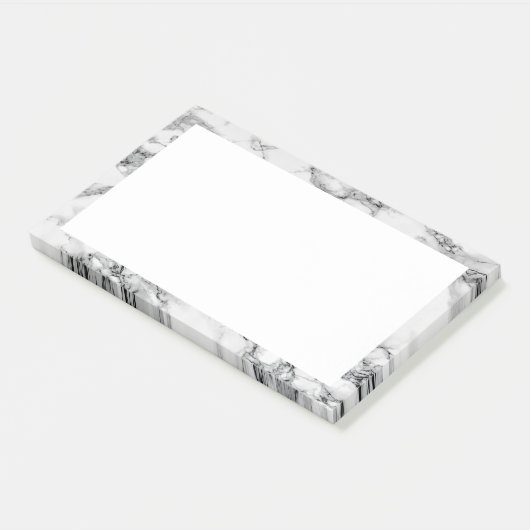 Wit Marmeren Lijst Sticky Notes (Schuin)