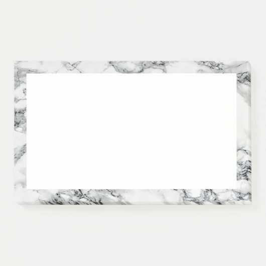 Wit Marmeren Lijst Sticky Notes (Voorkant)