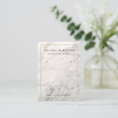 Wit Marmeren Oorbel Display Visitekaartje (Staand voorkant)