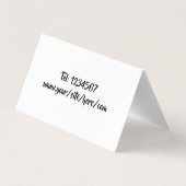 wit marmeren paard visitekaartje (Achterkant)