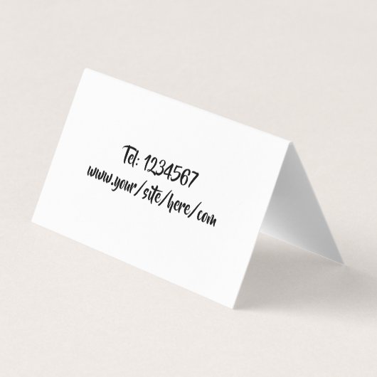 wit marmeren paard visitekaartje (Achterkant)