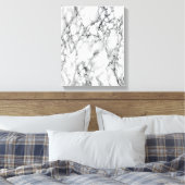 Wit marmeren steen canvas print (Insitu (Slaapkamer))