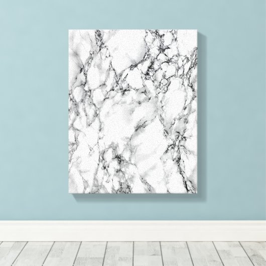 Wit marmeren steen canvas print (Insitu (Houten vloer))