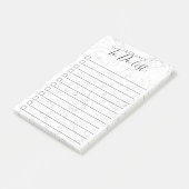 wit marmerpatroon post-it® notes (Schuin)