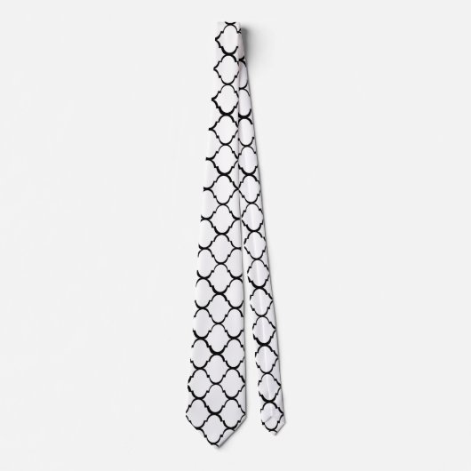 Wit Marokkaans design Stropdas (Voorkant)