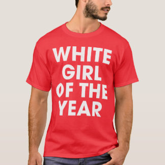 Wit meisje van het jaar verjaardagsfeestje lenteva t-shirt