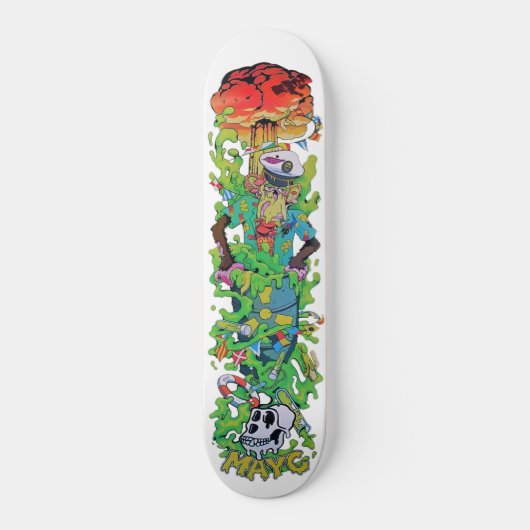 Wit meislek van MAYC - Skateboard (Voorkant)