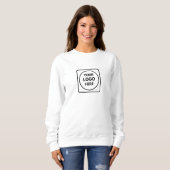 Wit merkpersoneelskleding | Custom sweater  (Voorkant volledig)