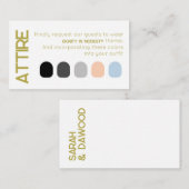 Wit messing bruiloft kleding trouwjurk code Kaart (Voorkant / Achterkant)