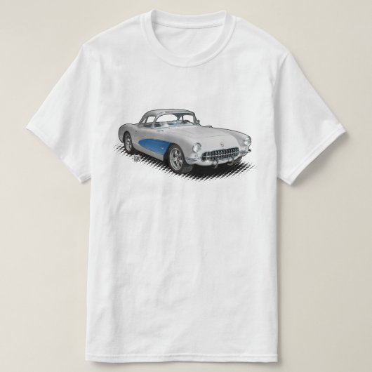 Wit met blauw 56-57 StingVetteRay t-shirt (Design voorkant)