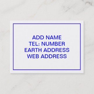 Wit met blauw Lijst Visitekaartje
