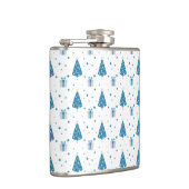 WIT MET BLAUWE KERSTBOMEN STERREN CADEAUS HEUPFLES (Rechts)