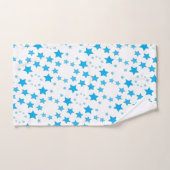 Wit met blauwe ster print handdoek set (Handdoek)