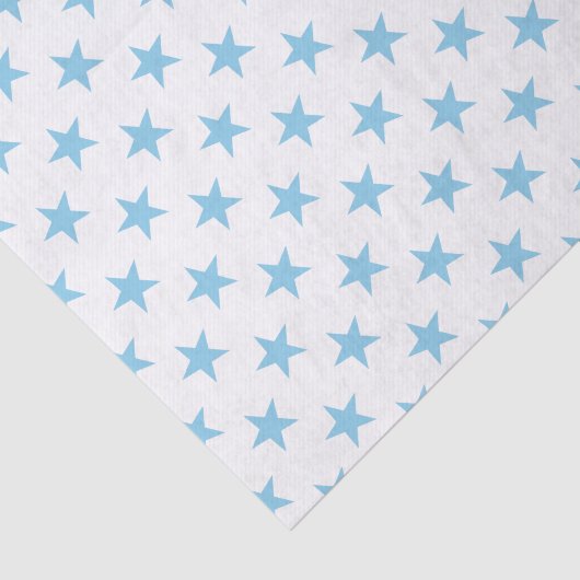 Wit met blauwe sterren tissuepapier (Detail)