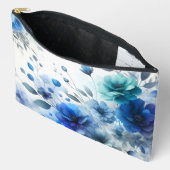 WIT MET BLAUWE WATERVERF BLOEMEN ETUI (Open)