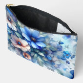 WIT MET BLAUWE WATERVERF BLOEMEN ETUI (Open)