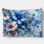 WIT MET BLAUWE WATERVERF BLOEMEN ETUI (Achterkant)