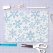 WIT MET BLAUWE WINTERVLOKKEN TISSUEPAPIER (Craft)