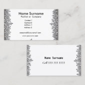 Wit met bloemen Visitekaartje (Voorkant / Achterkant)
