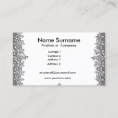 Wit met bloemen Visitekaartje (Voorkant)