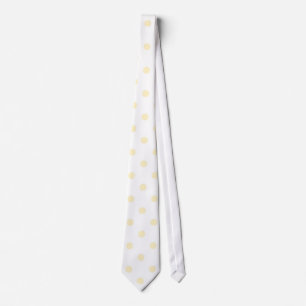 Wit met Crème Kleur Dot (Christmas 1) Mannen Strop Stropdas