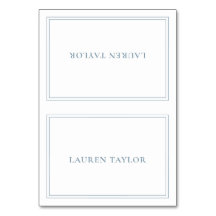 Wit met Dusty Blue Modern Table Kaart