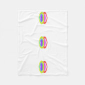 WIT MET GEKLEURDE CIRKELS FLEECE DEKEN (Voorkant)