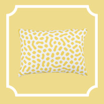 Wit met Gele Jelly Bean-achtige vormen