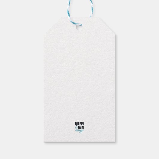 Wit met goud cadeaulabel (Achterkant)