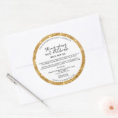 Wit met Gouden Glitter Border Cosmetics Jar Label (Envelop)