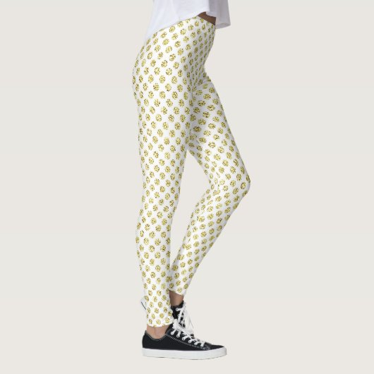 Wit met gouden stippen leggings (Rechts)