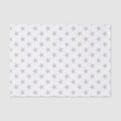 Wit met grijze sterren tissuepapier (Voorkant)