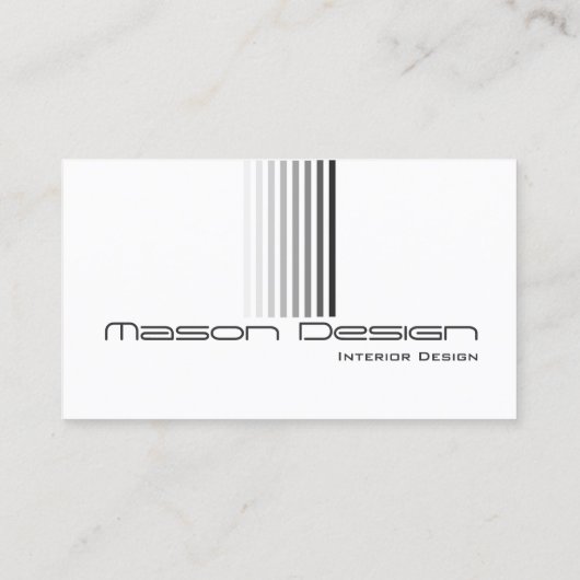 Wit met grijze strepen - Visitekaartje (Achterkant)
