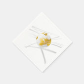 Wit met grijze Wereldbollen papieren servetten (Hoek)