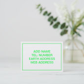 Wit met Groen Lijst Visitekaartje (Staand voorkant)