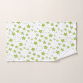 Wit met groene ster print handdoek set (Handdoek)