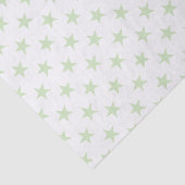 Wit met groene sterren tissuepapier (Detail)