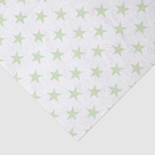 Wit met groene sterren tissuepapier (Detail)