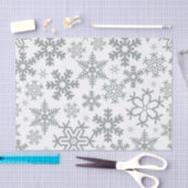 WIT MET GROENE WINTERVLokken Tissuepapier (Craft)