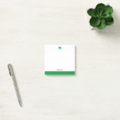 Wit met Heldergroene Olifant & Rand + Naam Post-it® Notes (Kantoor)