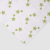 Wit met kalkgroene sterren tissuepapier (Detail)