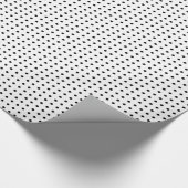 Wit met kleine zwarte vlekken cadeaupapier (Hoek)