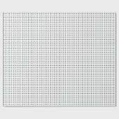 Wit met kleine zwarte vlekken cadeaupapier (Vlak)