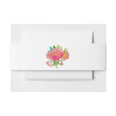 Wit met kleurrijke Waterverven Belly Band Uitnodigingen Wikkel (Voorkant Voorbeeld)