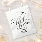 Wit met liefde Schattige moderne kalligrafie bruil Bedankzakje (Geknipt)