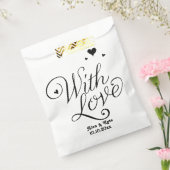 Wit met liefde Schattige moderne kalligrafie bruil Bedankzakje (Gezegeld)